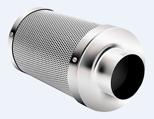 FILTRO CARBÓN ACTIVO 4'' 100X250MM (ACERO INOXIDABLE Y VELCRO) PROFESIONAL (SUPERFICIE HASTA 1 M2)