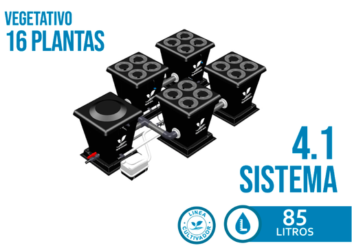 HYDROTRONIC - SISTEMA RDWC HIDROPONICO 4.1 100 Lts